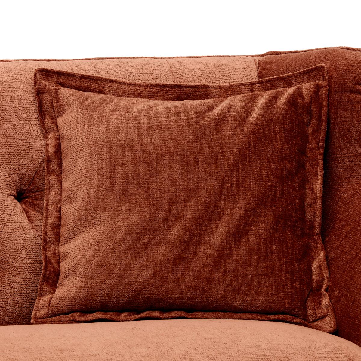 Wohnlandschaft Bogoni Rostfarben - Rostfarben/Schwarz, MODERN, Textil/Metall (278/84/168cm) - Mömax