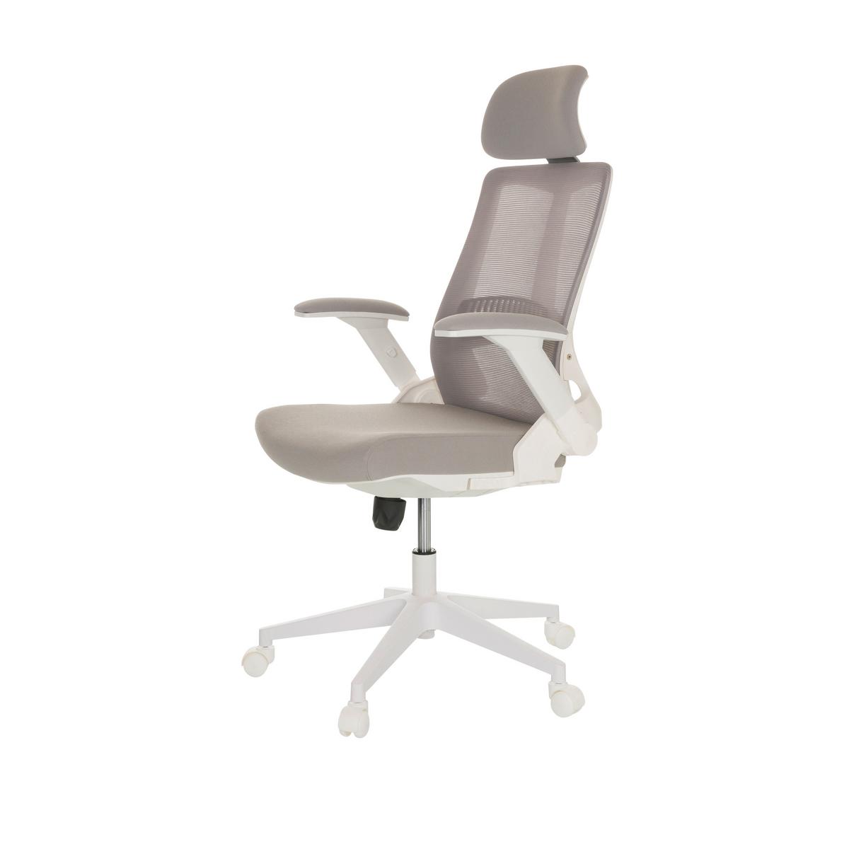 Pisarniški Stol Vendo W, Siva - siva/bela, Basics, umetna masa/tekstil (68/113-127/68cm) - MID.YOU