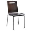 Besucherstuhl "My Life", wengefarbe - Wengefarben/Silberfarben, Basics, Holz/Metall (48/87/55cm) - MID.YOU