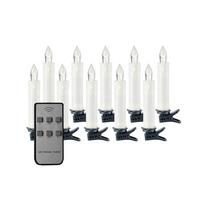 ZESTAW ŚWIEC LED 39700003SW - biały/przezroczysty, Konventionell, tworzywo sztuczne/metal (10,5cm) - X-Mas