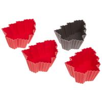 Cupcakeset Christmas Fable Rot/Grau, 4-teilig - Rot/Grau, KONVENTIONELL, Kunststoff - Modern Living