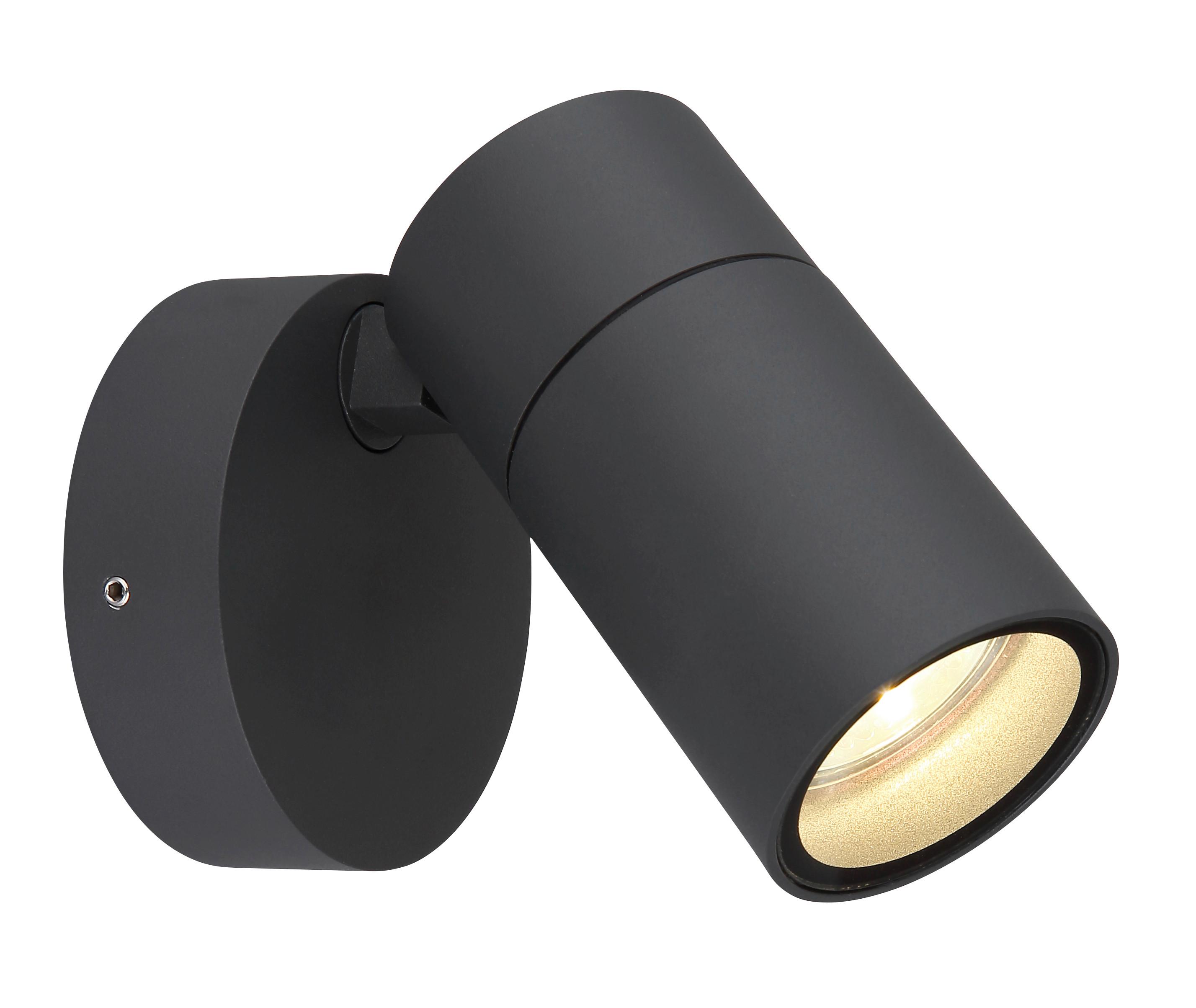 Aussenleuchte 3209-1 - Klar/Anthrazit, Design, Glas/Kunststoff (9.5/10.5/11.8cm) - Globo
