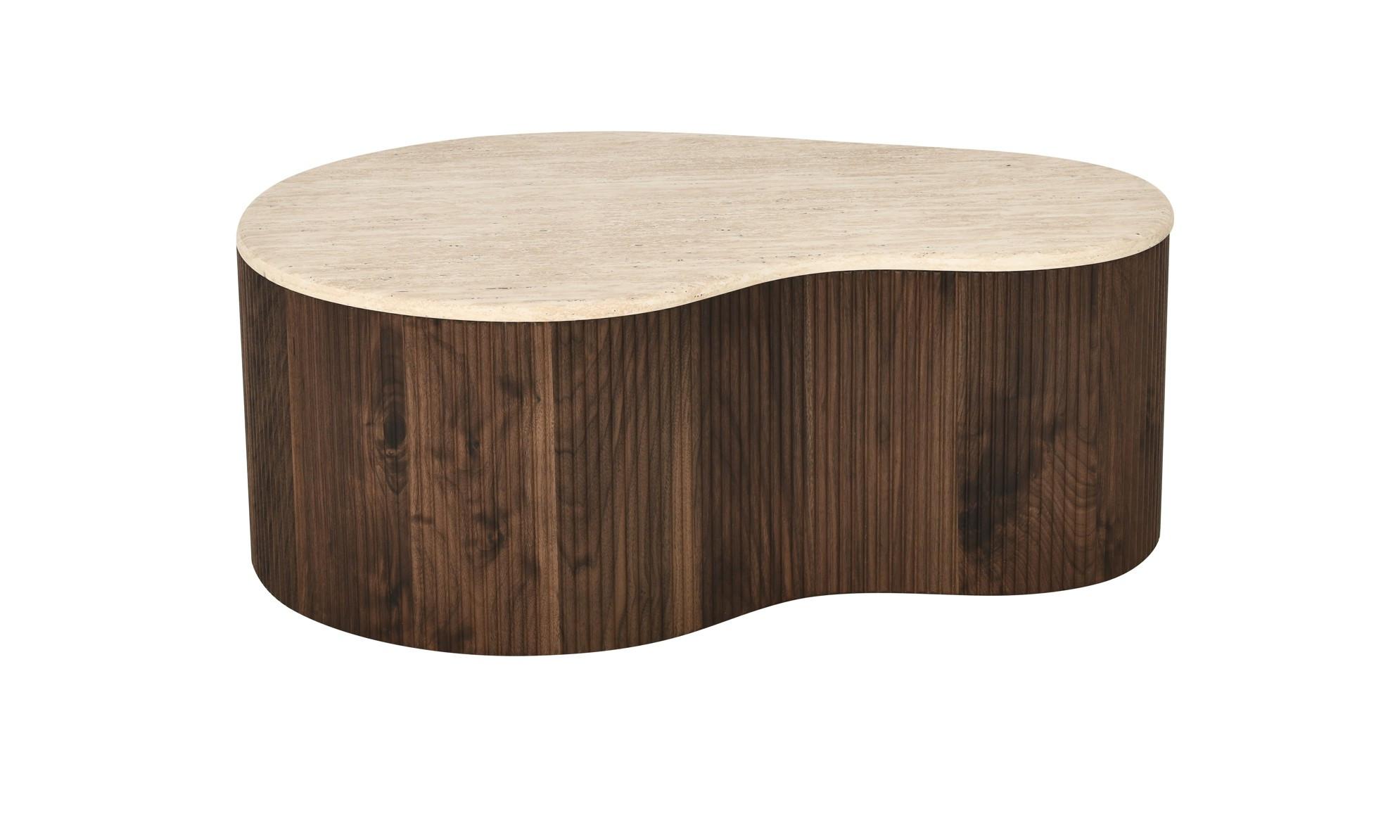 STOLIK KAWOWY STANLEY - kolor orzecha włoskiego, Design, materiał drewnopochodny (90/60/34cm) - MID.YOU
