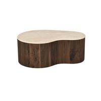 STOLIK KAWOWY STANLEY - kolor orzecha włoskiego, Design, materiał drewnopochodny (90/60/34cm) - MID.YOU