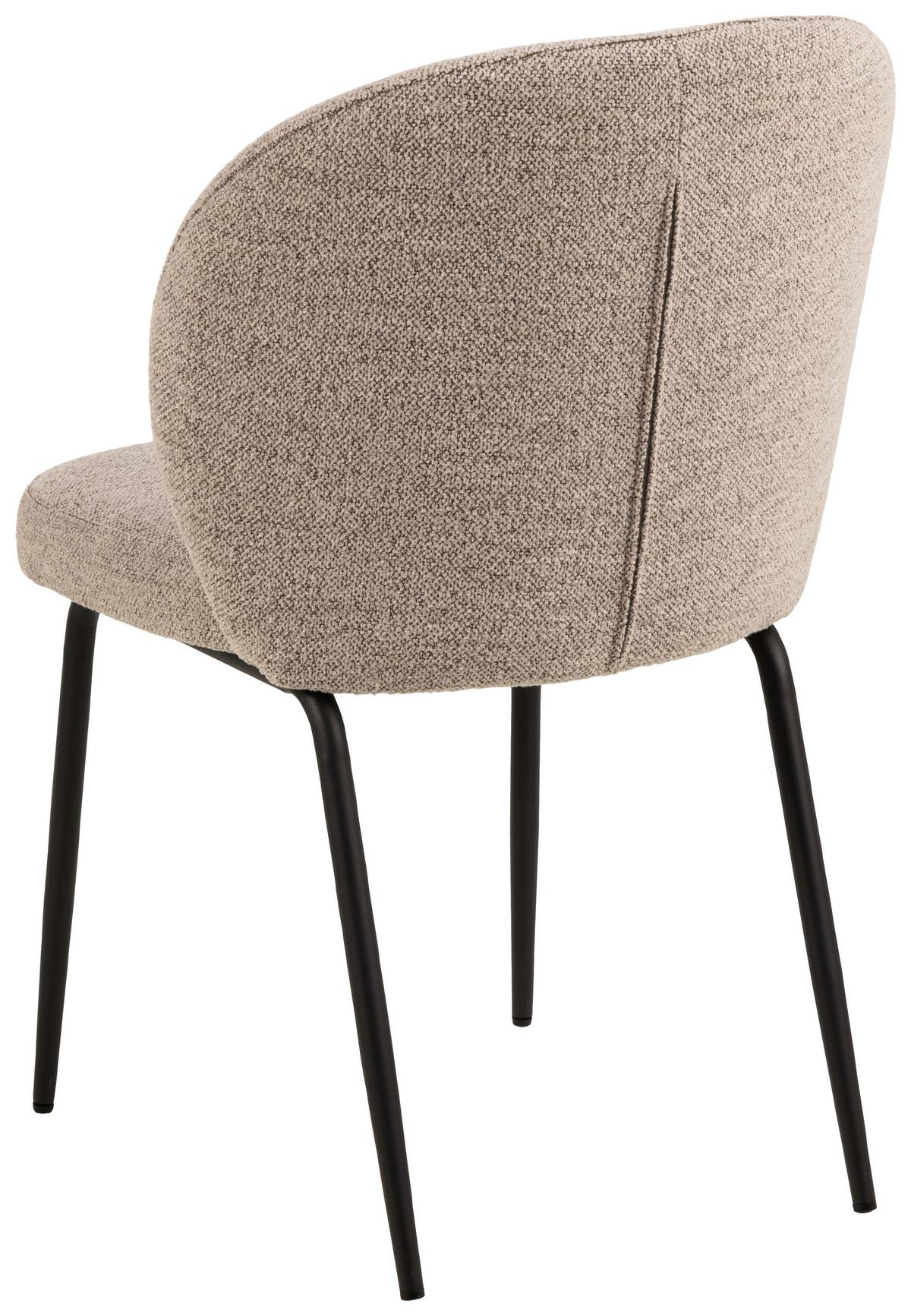 KRZESŁO PATRICIA - beżowy/czarny, Modern, metal/tkanina (52/82/57,5cm) - MID.YOU