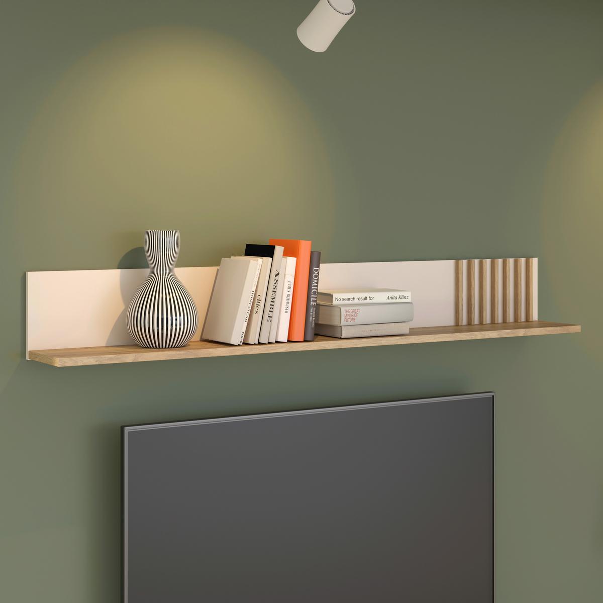 Poliță de perete ELISTON - Natur (174/22,8/21,9cm) - Modern Living