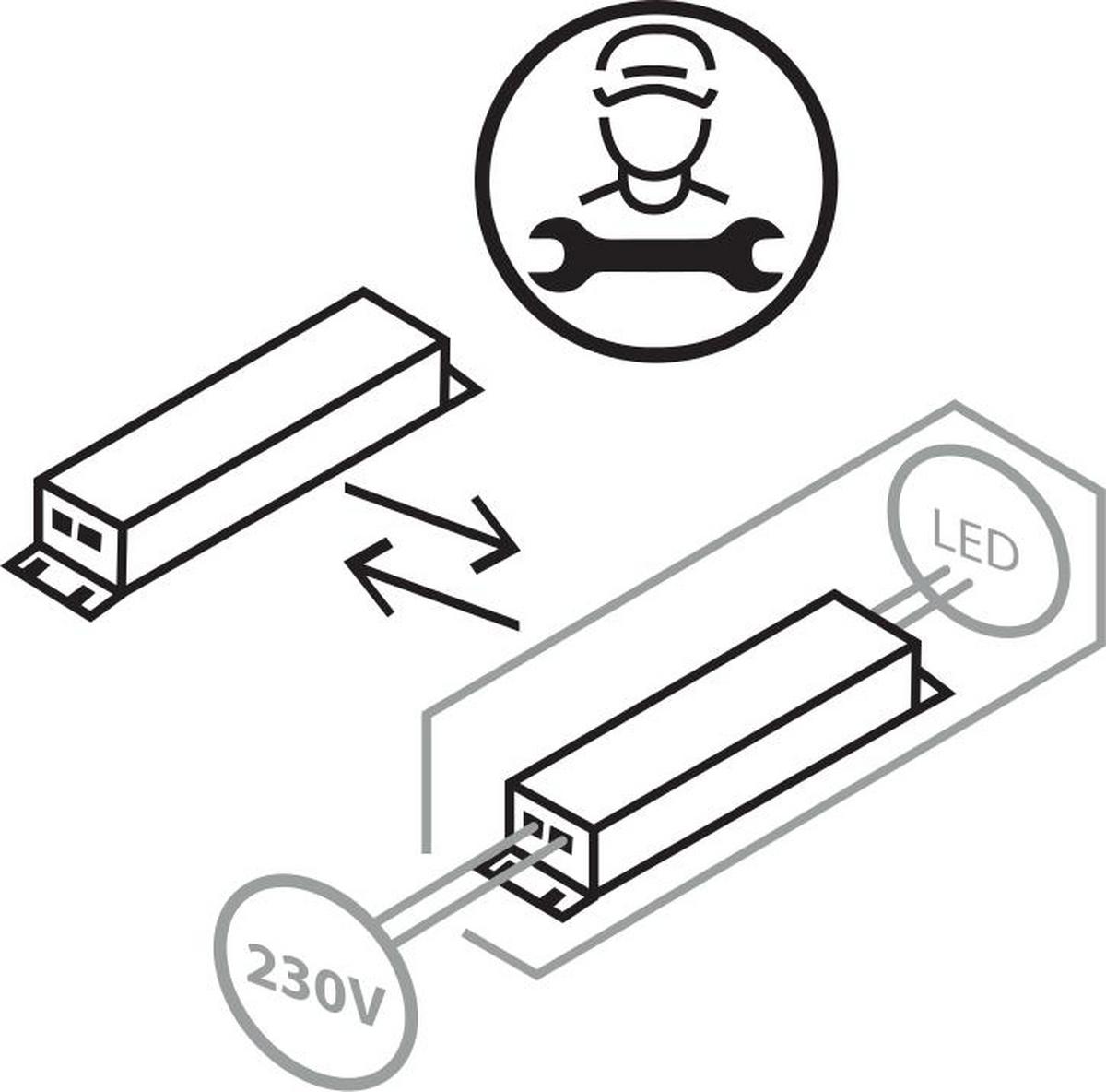 LED-Paneel Velora in Weiß max. 16,8 Watt - Weiß, Basics, Metall (30/30/5cm) - Paulmann