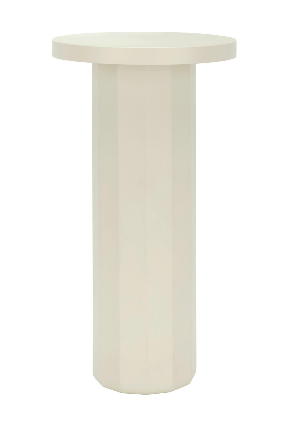 LAMPA STOŁOWA Z AKUMULATOREM ION *DK* - kolor piaskowy, Design, kamień/metal (16/31,6cm) - Dieter Knoll