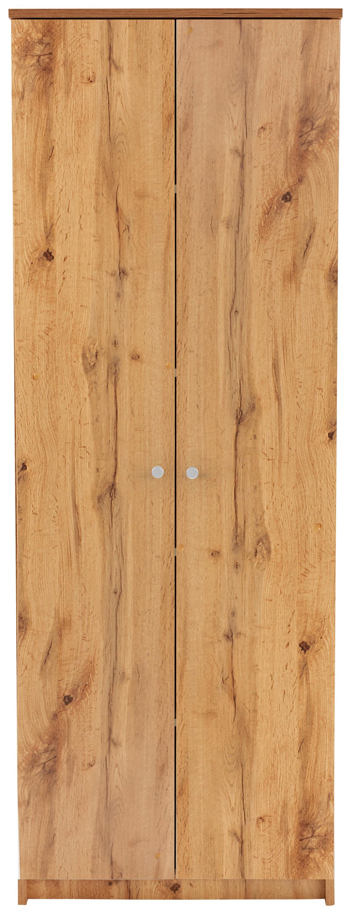 Višenamjenski Ormar Kv05 - hrast Artisan/boje aluminija, Moderno (62,4/178,6/35,4cm) - Best Price