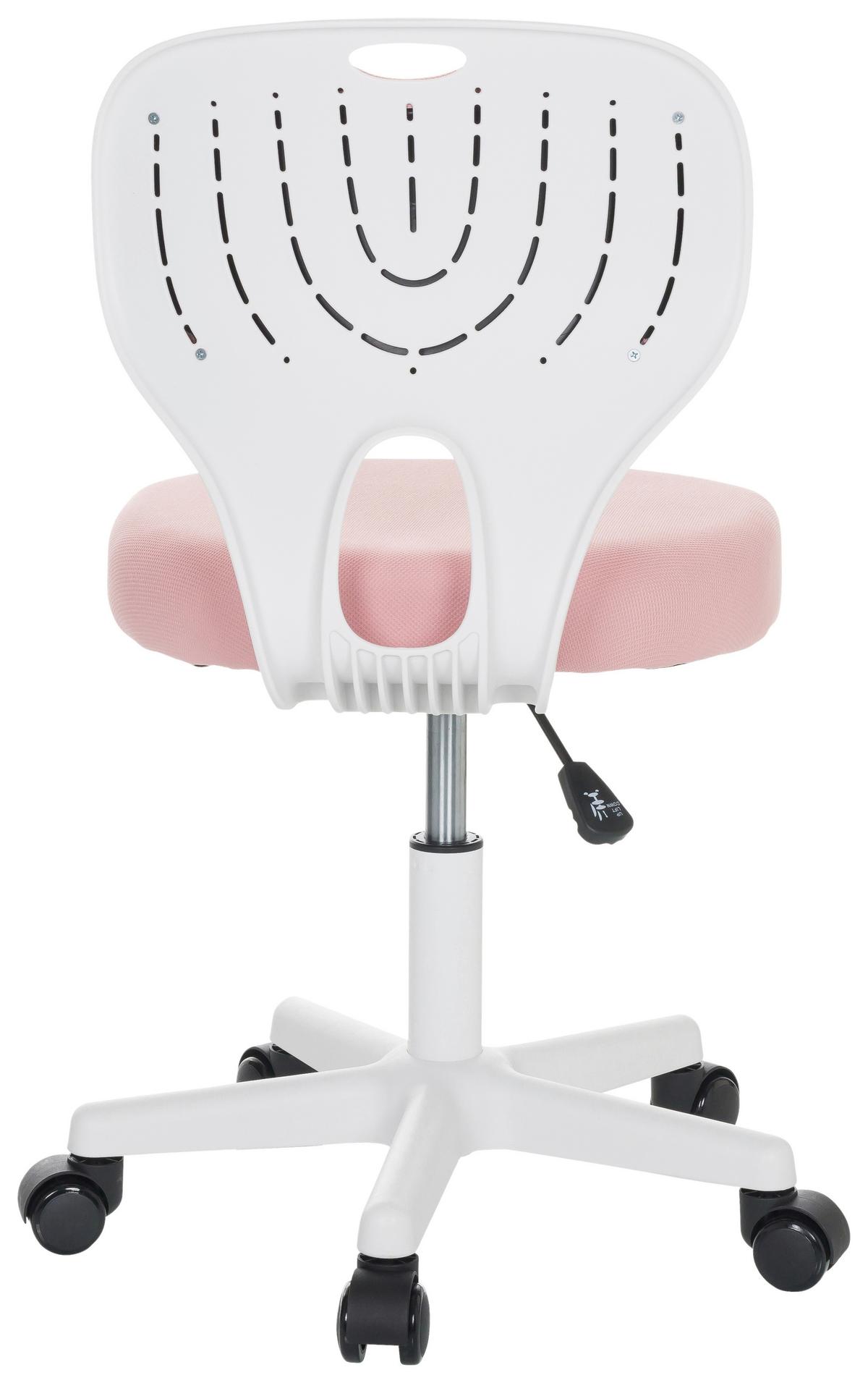 Otroški Vrtljivi Stol Kiddy Top W, Roza - roza/bela, Basics, umetna masa/tekstil (52/73/52cm) - MID.YOU