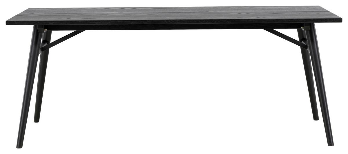 Esstisch Sleek SLEEK - Schwarz, Design, Holzwerkstoff/Metall (195/95/75cm) - Livetastic