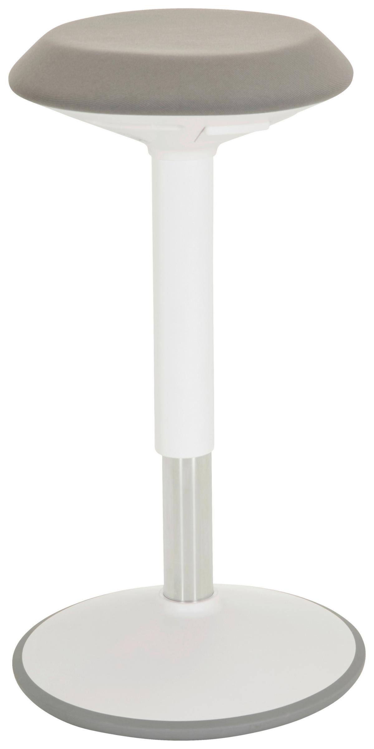 Pisarniški Stolček Balance Sit Iii W, Bela, Siva - siva/bela, Moderno, umetna masa/tekstil (36/56/36cm) - MID.YOU