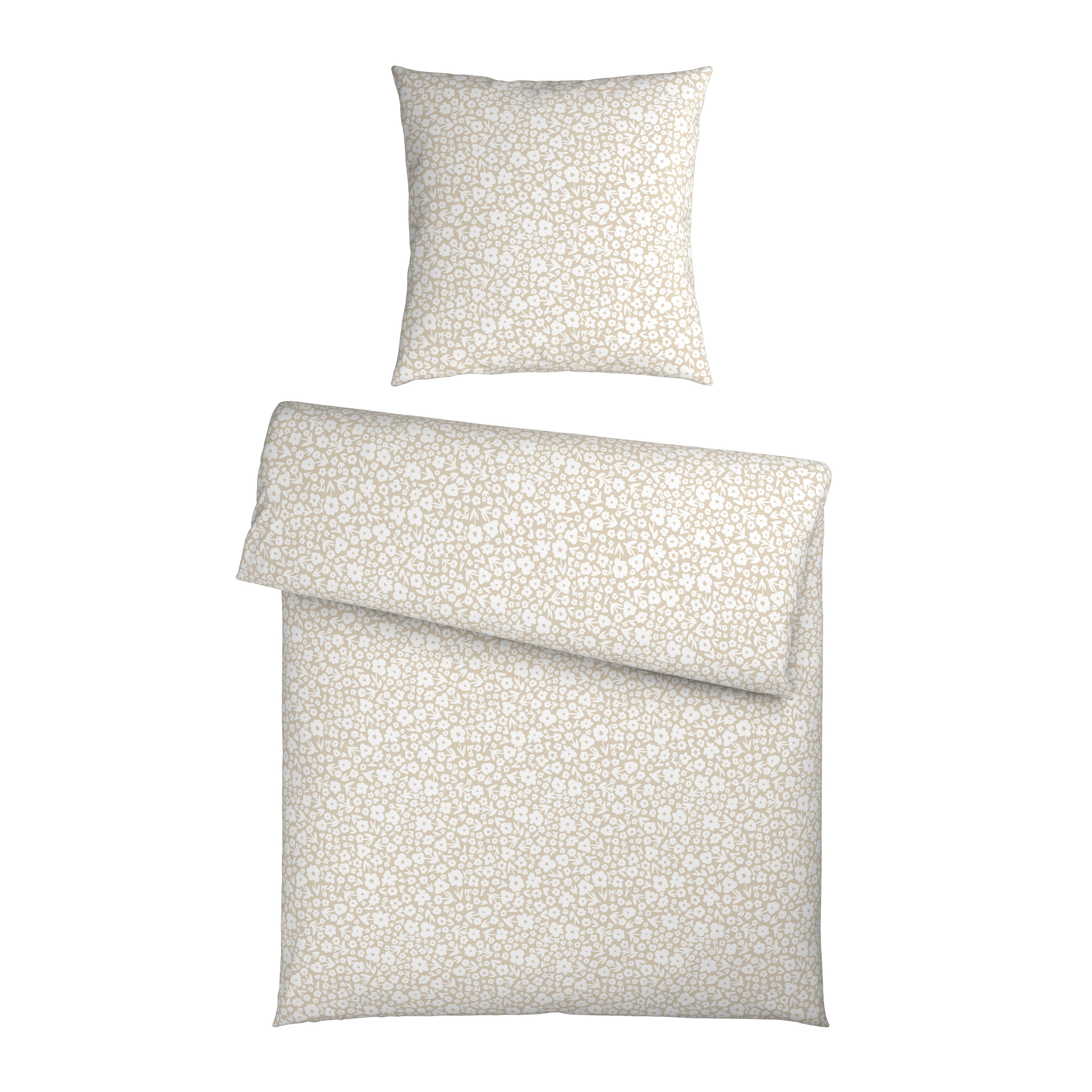 Bettwäsche Millefleur Beige ca. 135x200cm - Beige, MODERN, Textil (135/200cm) - Mömax