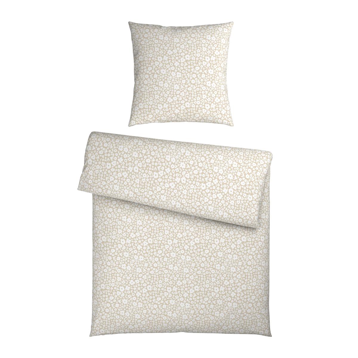 Bettwäsche Millefleur Beige ca. 135x200cm - Beige, MODERN, Textil (135/200cm) - Mömax