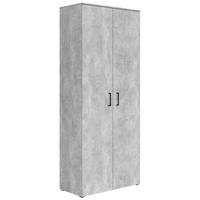 Schrank Multistauraum Betonoptik - Schwarz/Grau, MODERN, Holzwerkstoff/Kunststoff (80/195/40cm) - Mömax