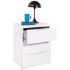 SÄNGBORD MUNDI -EXKLUSIV- - vit/vit högglans, Modern, trämaterial (49/63,5/40cm) - Mömax