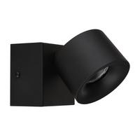 LED-Strahler Rae Schwarz max. 6 Watt - Transparent/Schwarz, Design, Kunststoff/Metall (7,2/9,5cm) - Globo