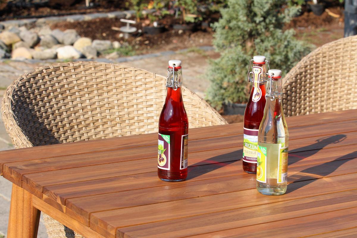 Gartensessel-Set 4-tlg. Atacama Akazienholz - Akaziefarben/Teakfarben, Basics, Holz/Kunststoff (62/77/74cm) - Acamp