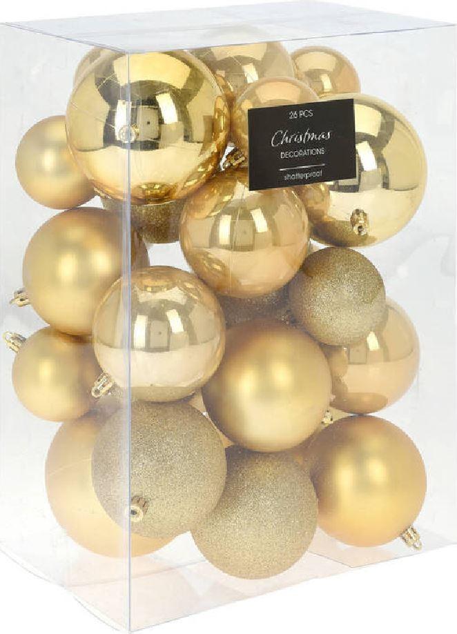ZESTAW BOMBEK CHOINKOWYCH CAN223000 - Basics, tworzywo sztuczne (24/17/33cm) - X-Mas