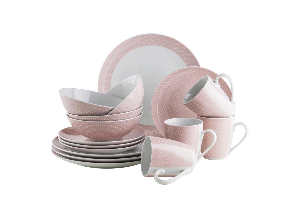 SET DE VAISSELLE KOMBISERVICE, 934066 - Hellrosa, Basics, Keramik - Mäser