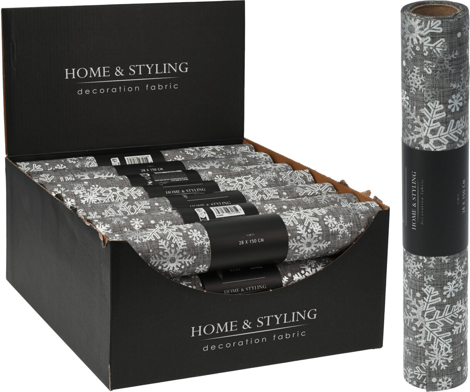 Dekoranyag Silver Snowflakes - ezüstszínű, textil