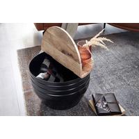 Klubska Miza Wohnling - črna/rjava, Moderno, kovina/les (60/60/41cm) - MID.YOU