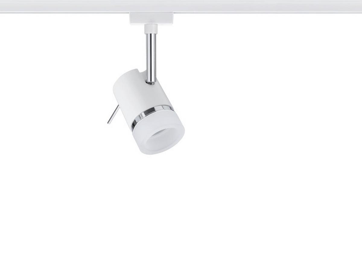 Schienensystem-Strahler Spot Pipe max. 10 Watt - Chromfarben/Weiß, Design, Metall (10/15cm) - Paulmann