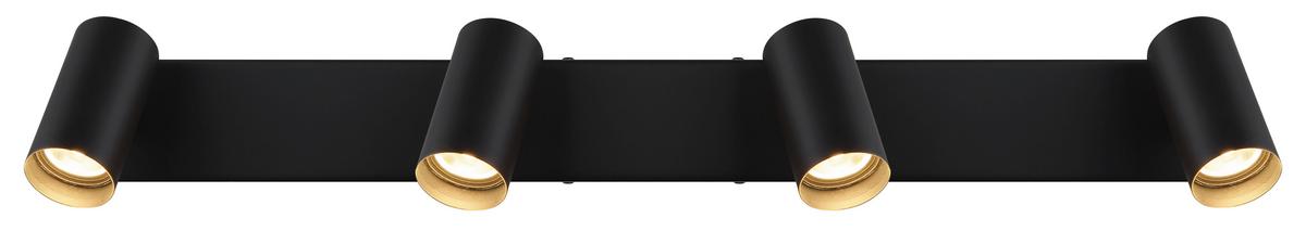 Led Reflektor Este - crni krom/crna, Design, metal (56/6/11cm) - Globo