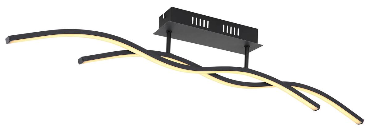 LED Mennyezeti Lámpa 67172d - grafitszürke/fekete, Design, műanyag/fém (88/8/15,5cm) - Globo