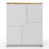 BYRÅ CARLOS - vit/ekfärgad, Modern, trä (100/122/42cm) - Bessagi Home
