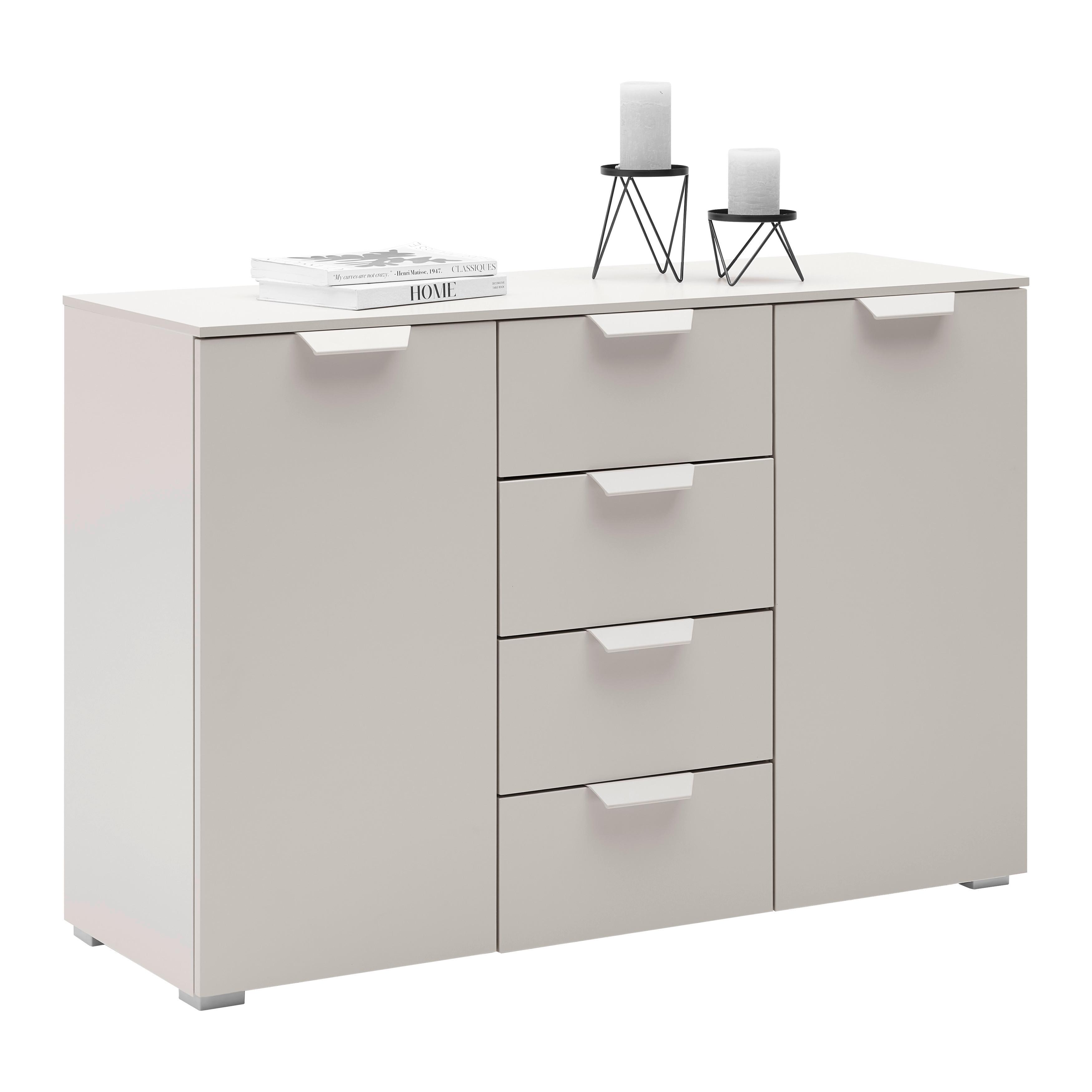 Kommode Briona Champagnerfarben - Champagner, KONVENTIONELL, Holzwerkstoff/Metall (120/80/42cm) - Premium Living