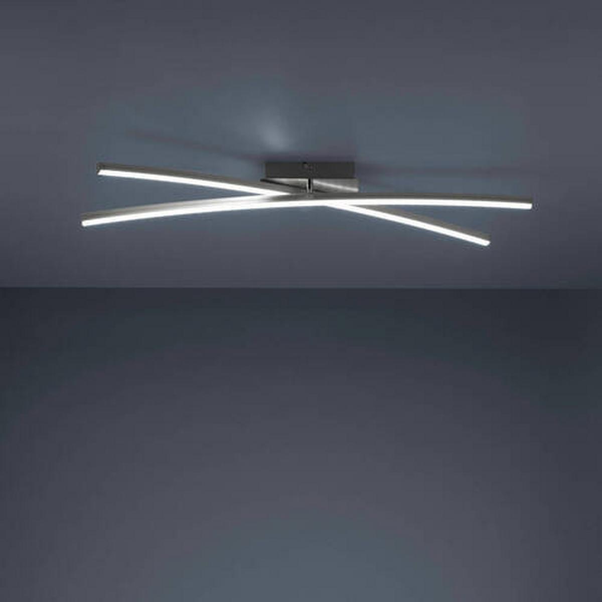 LED-Deckenleuchte Alina Silberfarben max. 24 Watt - Silberfarben, Design, Kunststoff/Metall (80,5/80,5/11cm)