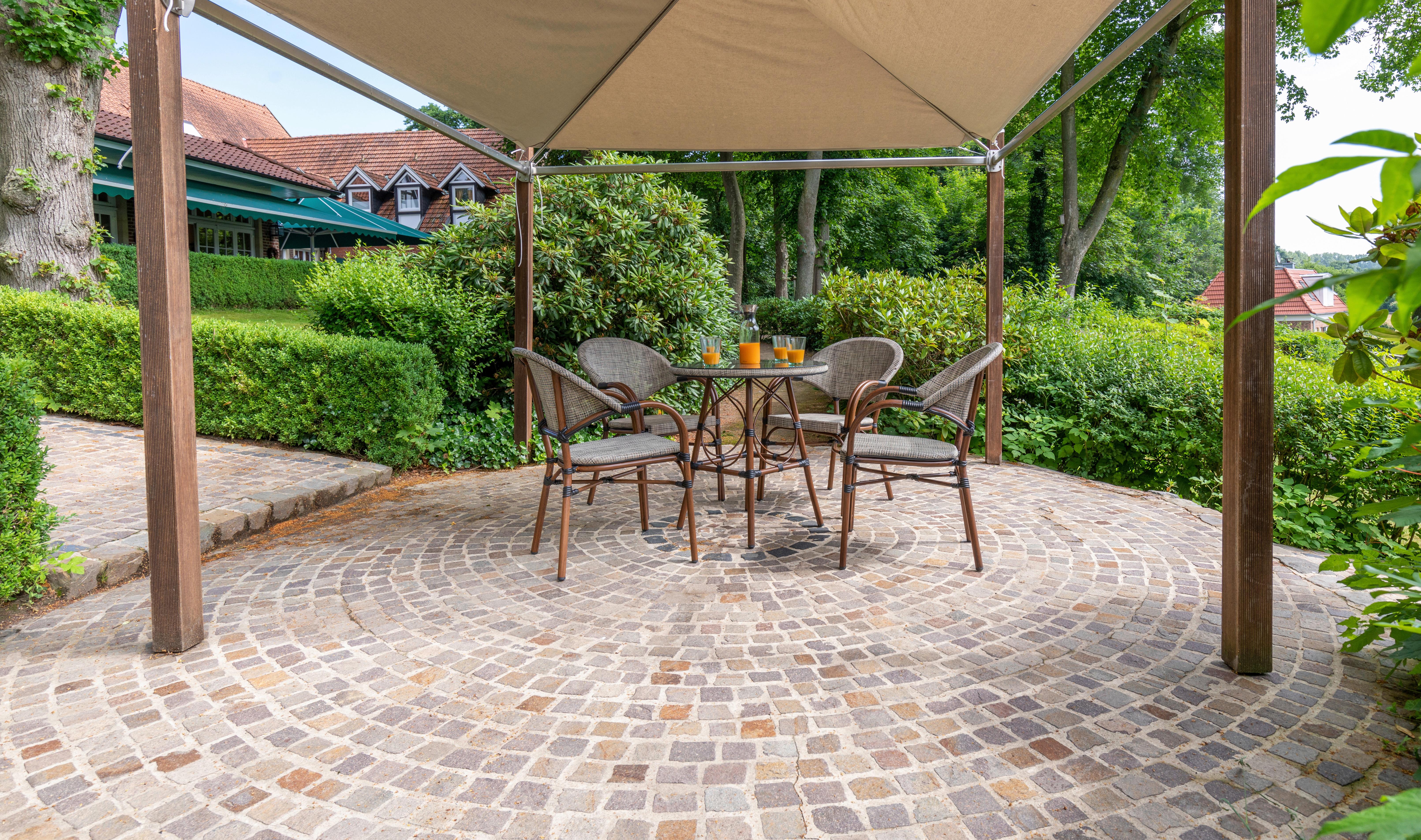 Set Za Balkon Maui, Peščene Barve, 3-Delni Set - bež/peščene barve, Basics, kovina/tekstil (70/74cm) - Gardenson