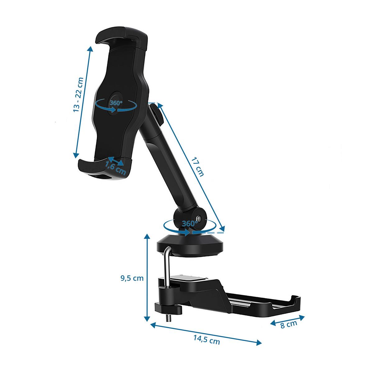 Držalo Za Mobitel Flexmobi Iii, Črna - črna, Moderno, kovina/umetna masa (15,5/22cm) - MID.YOU