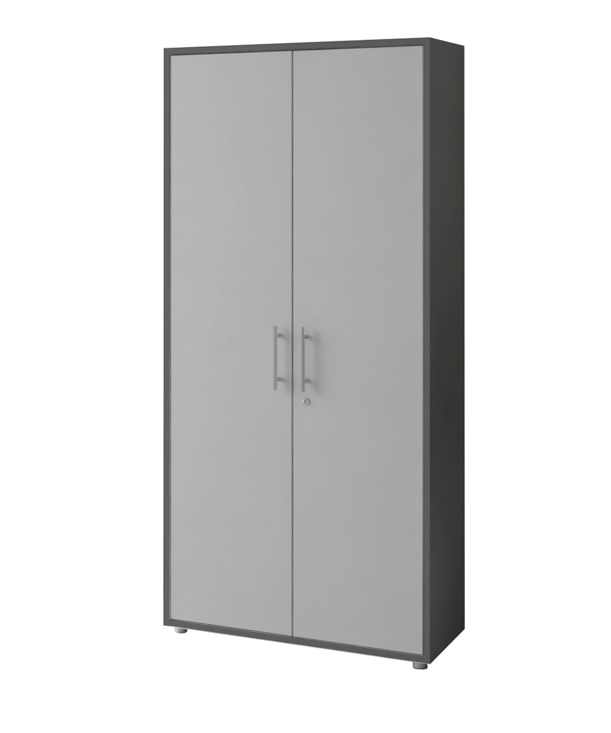 AKTENSCHRANK OFFICE EDITION - Anthrazit/Hellgrau, MODERN, Holzwerkstoff (84,4/185,6/33cm) - MID.YOU