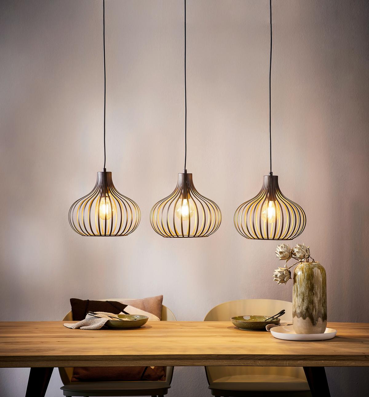 LAMPA WISZĄCA 333703116X MATEO - kolor rdzawy, Basics, metal (105/30/150cm) - Globo
