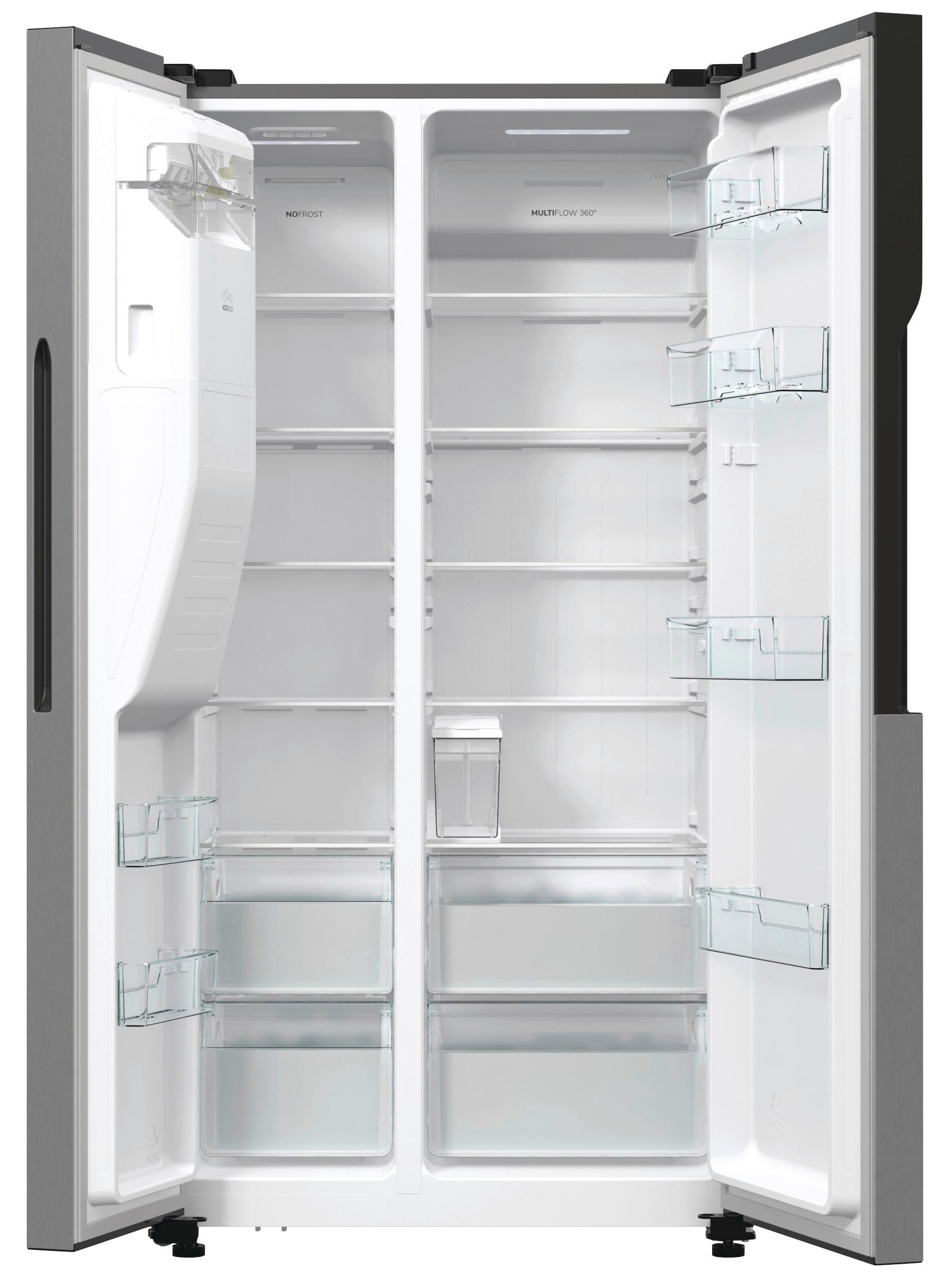 Kühl-Gefrier-Kombination NRR9185ESXL, Side by Side - Edelstahlfarben, MODERN (91,5/178,6/69,8cm) - Gorenje