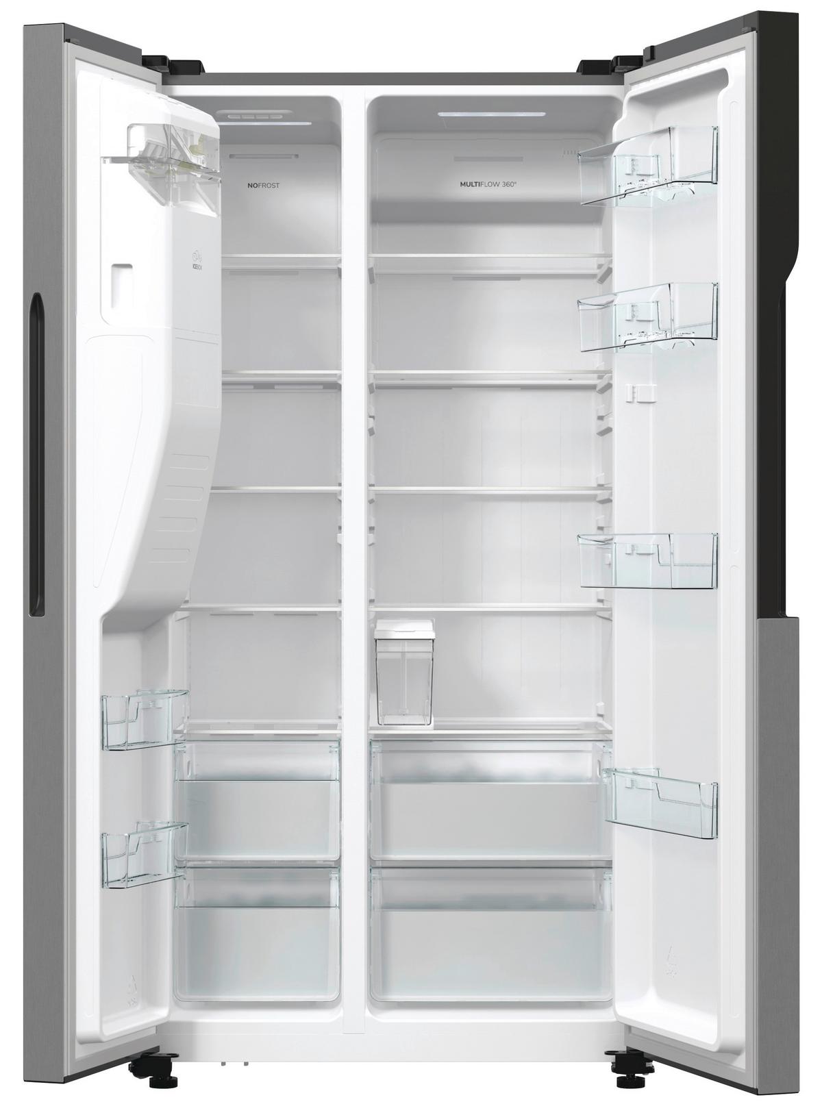 Kühl-Gefrier-Kombination NRR9185ESXL, Side by Side - Edelstahlfarben, MODERN (91,5/178,6/69,8cm) - Gorenje