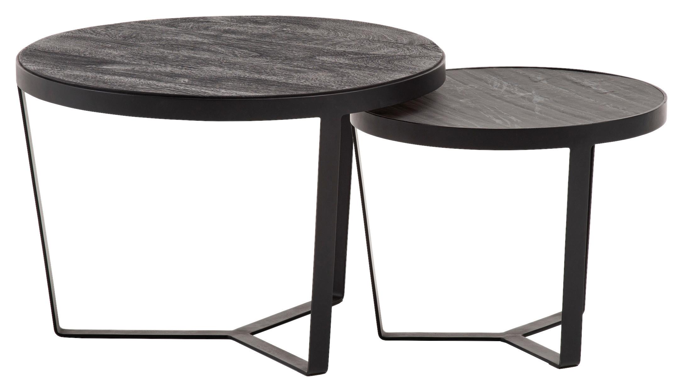 COUCHTISCHSET WL6.766 - Schwarz, Lifestyle, Holz/Holzwerkstoff (60/60/40cm) - MID.YOU