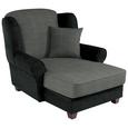 Fotelja Living - siva/antracit, Romantik / Landhaus, drvo/tekstil (120/98/138cm) Fotelja Living - siva/antracit, Romantik / Landhaus, drvo/tekstil (120/98/138cm)
