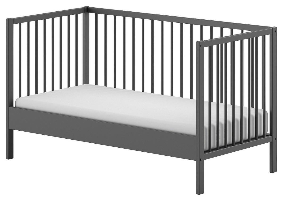 Kinder-/Juniorbett Dino ca. 70x140 cm Anthrazit - Anthrazit, MODERN, Holz (70/140cm) - MID.YOU