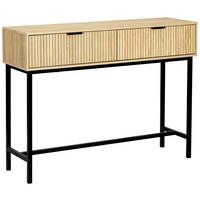 STÓŁ KONSOLA CHAMBERY - kolor naturalny/czarny, Natur, materiał drewnopochodny/metal (100/74,5/30cm) - MID.YOU