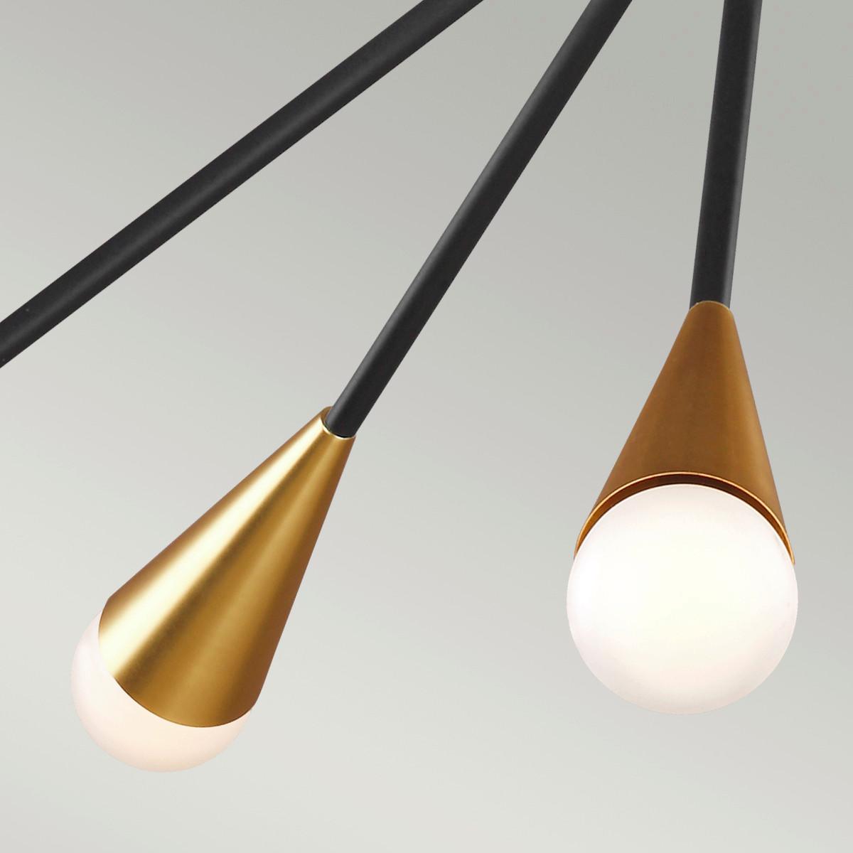 Luster Jax Fe-Jax10-Mb - crna, Design, staklo/metal (70.5/47.7cm) - Elstead Lighting