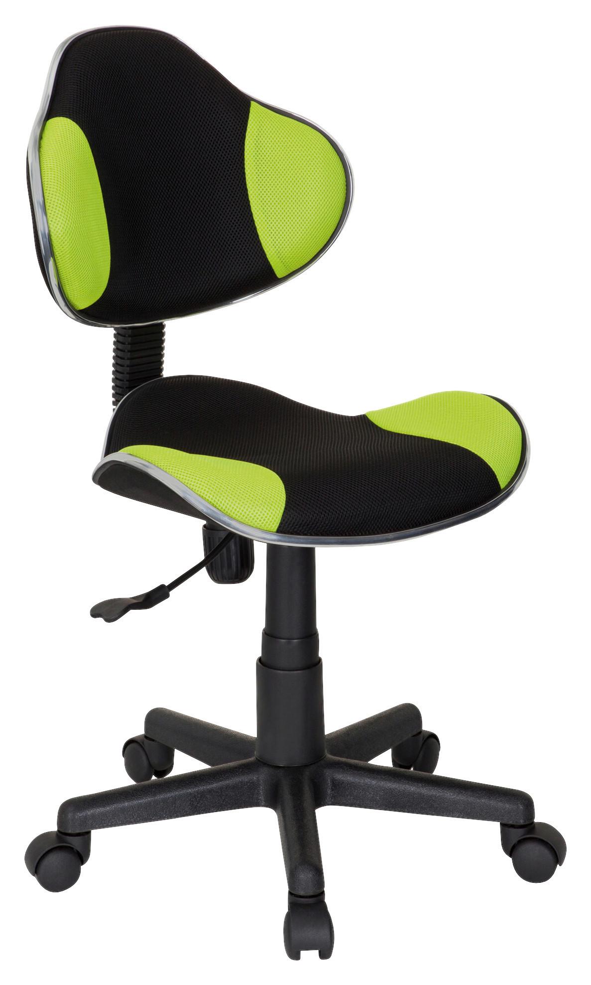 Mladinski Vrtljivi Stol Kiddy Gti 2, Črna, Zelena - črna/zelena, Basics, umetna masa (45/86-101/42cm) - MID.YOU