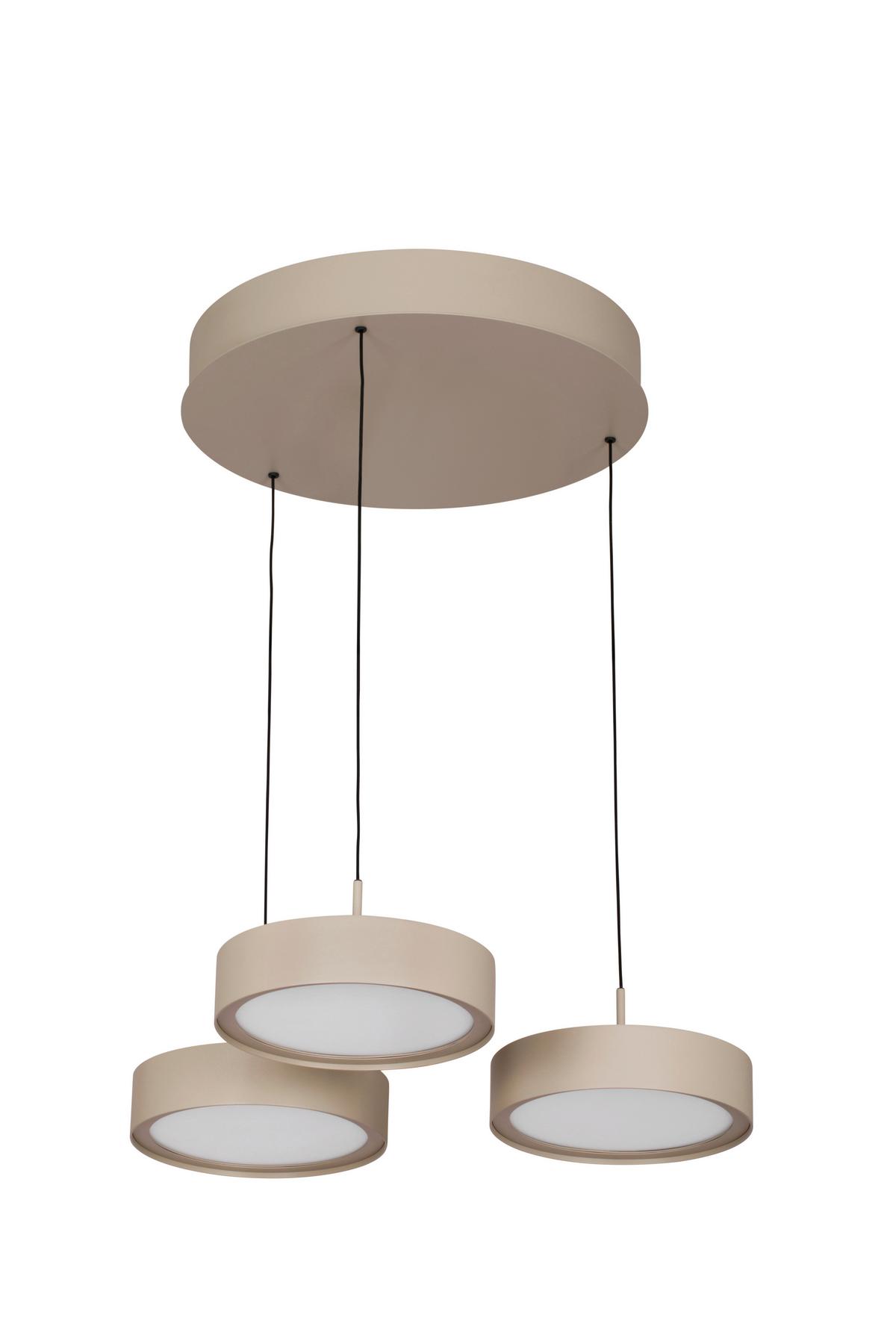 LAMPA WISZĄCA LED BELLEVUE *DK* - kolor piaskowy, Design, metal (46.5/180cm) - Dieter Knoll
