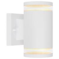 Zunanja Stenska Svetilka Alcala - bela/prozorno, Basics, kovina/steklo (10/16,5cm) - Globo