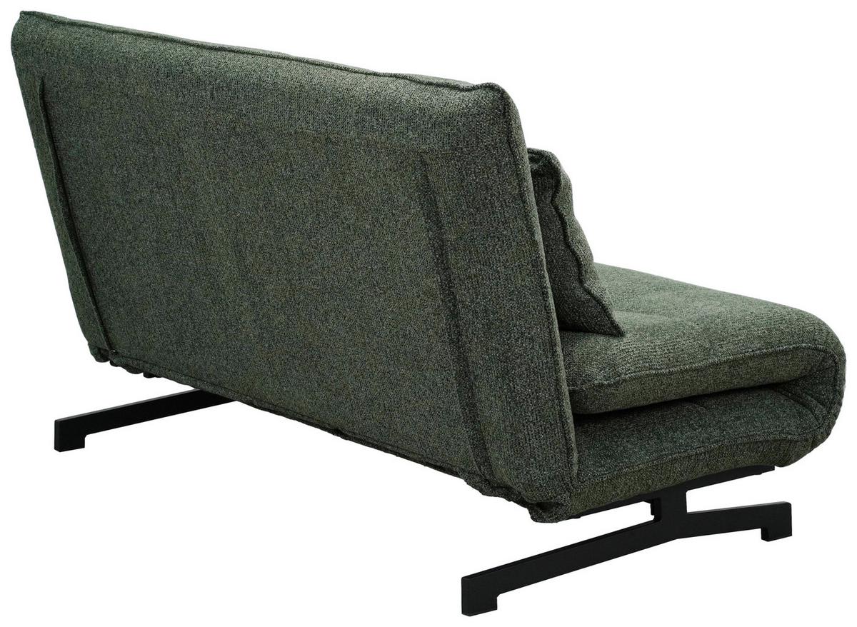 Canapea cu 2 locuri POSITANO - verde/negru, Modern, metal/textil (142/86/88cmcm) - Mömax