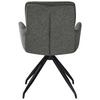 STOL MED ARMSTÖD NOVA - grön/svart, Modern, metall/textil (61/89/67cm) - Mömax