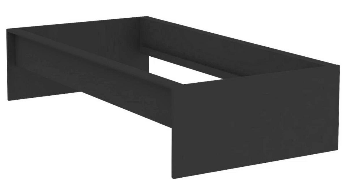 Bettrahmen Unit 90 in Anthrazit - Anthrazit, Konventionell, Holzwerkstoff (90/200cm) - Based