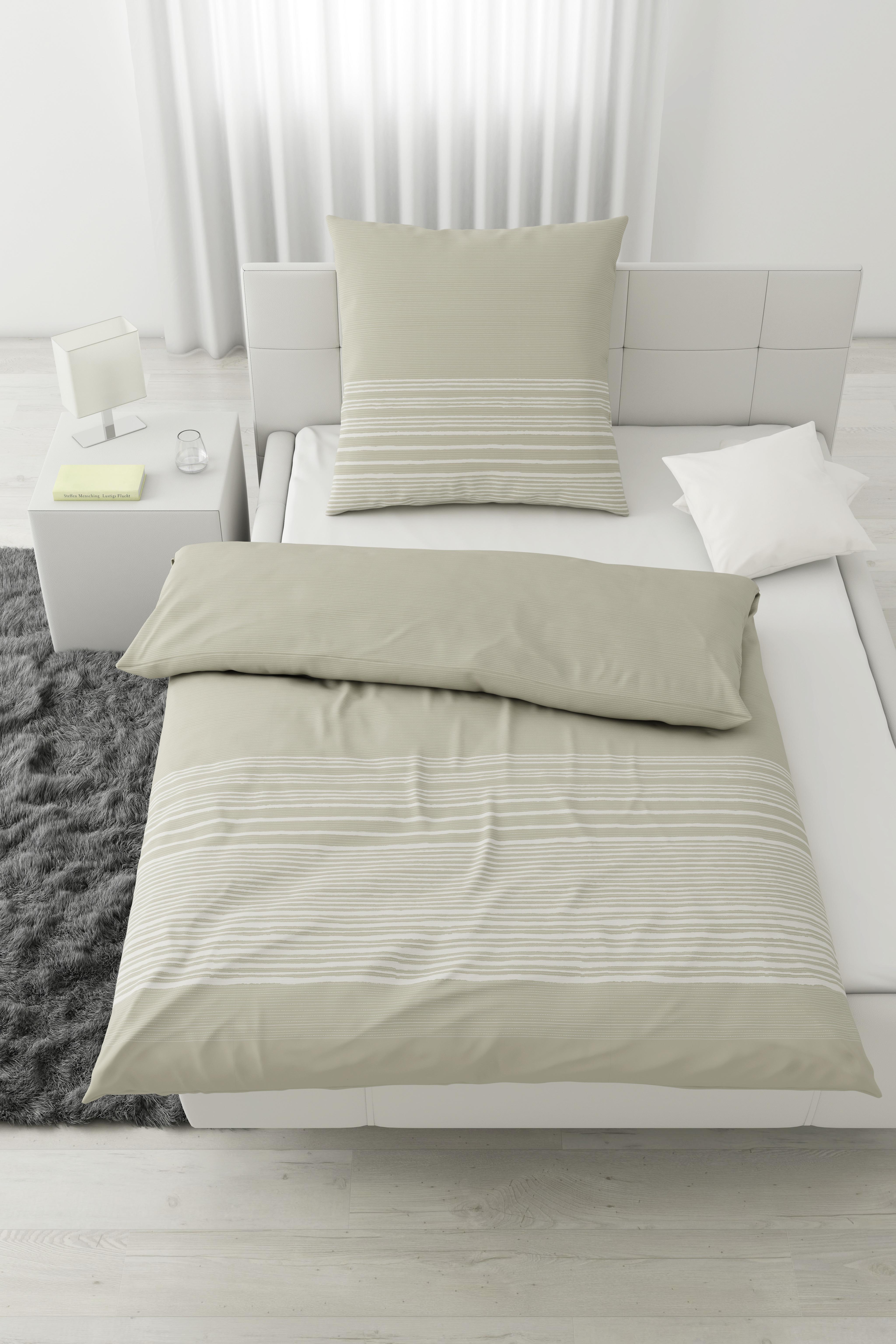 Bettwäsche Alessio Grau ca. 135x200cm - Grau, KONVENTIONELL, Textil (135/200cm) - Modern Living